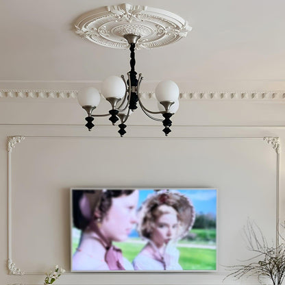Wooden Chandelier with Adjustable Height