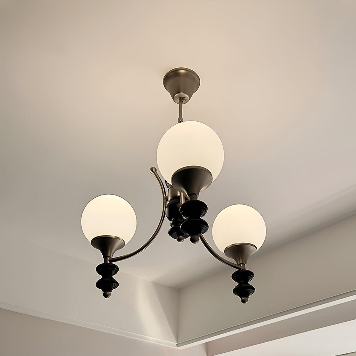 Wooden Chandelier with Adjustable Height
