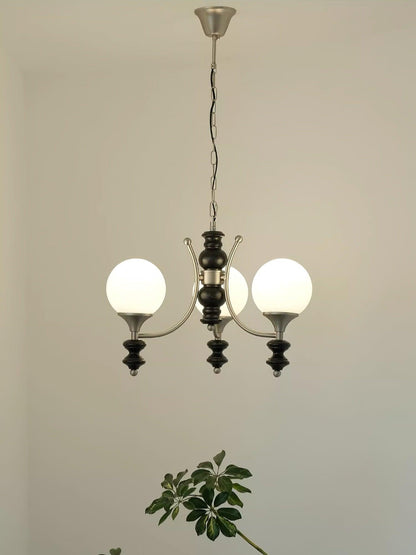Wooden Chandelier with Adjustable Height