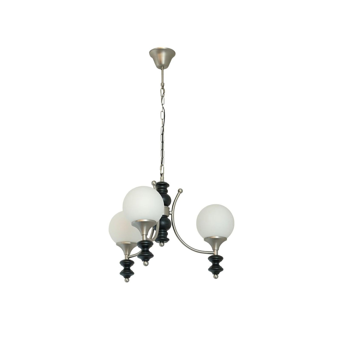 Wooden Chandelier with Adjustable Height — front view