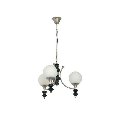 Wooden Chandelier with Adjustable Height — front view