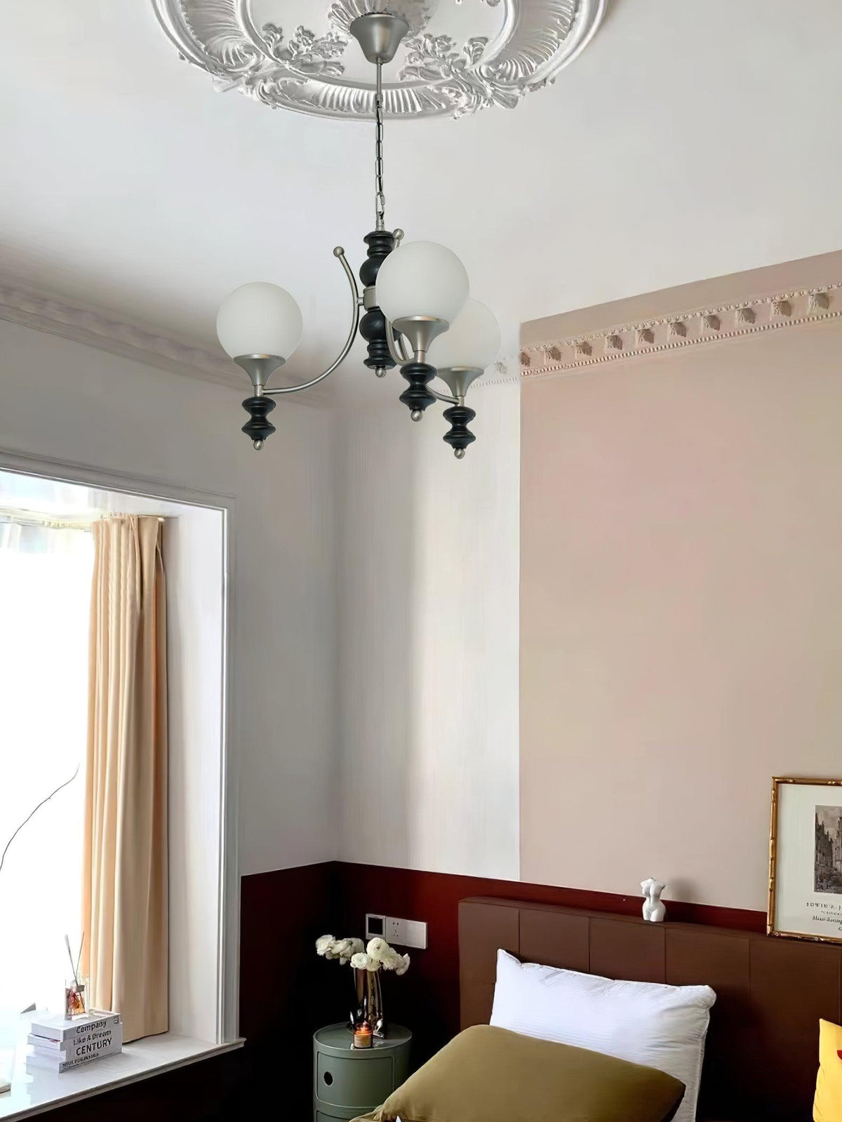 Wooden Chandelier with Adjustable Height