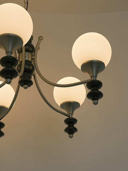 Wooden Chandelier with Adjustable Height