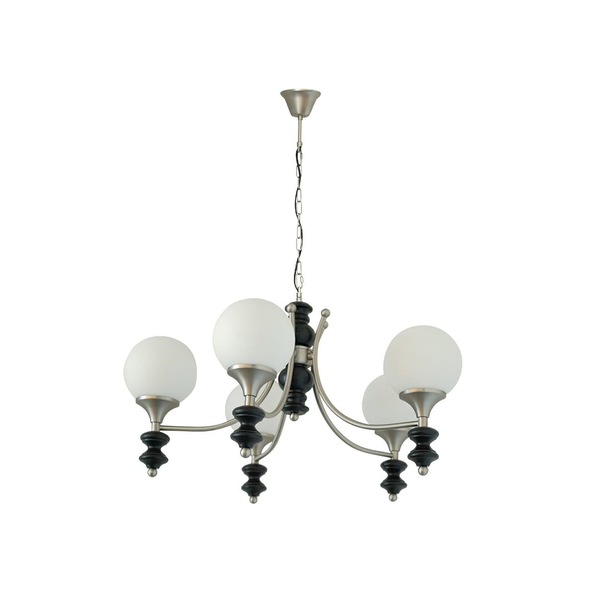 Wooden Chandelier with Adjustable Height — side view