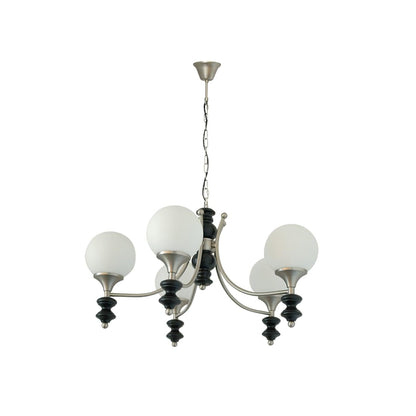 Wooden Chandelier with Adjustable Height — side view