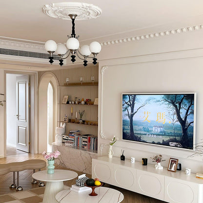 Wooden Chandelier with Adjustable Height — lifestyle view