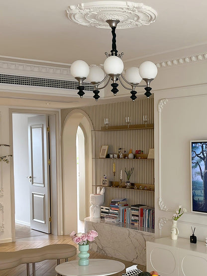 Wooden Chandelier with Adjustable Height