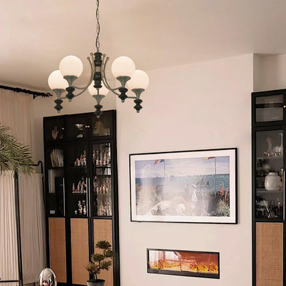 Wooden Chandelier with Adjustable Height