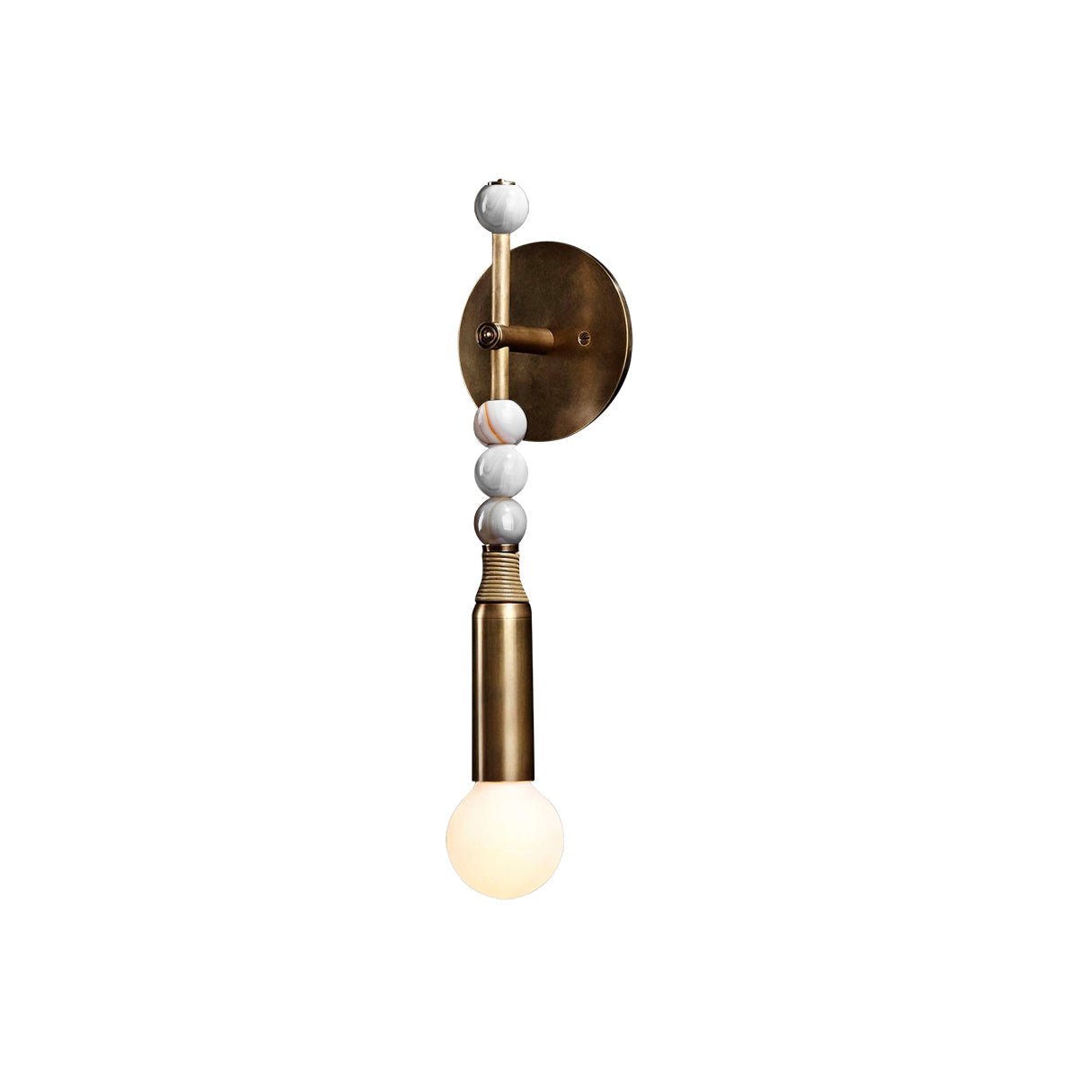 Marble Accent Wall Lamp with Adjustable Brightness — side view