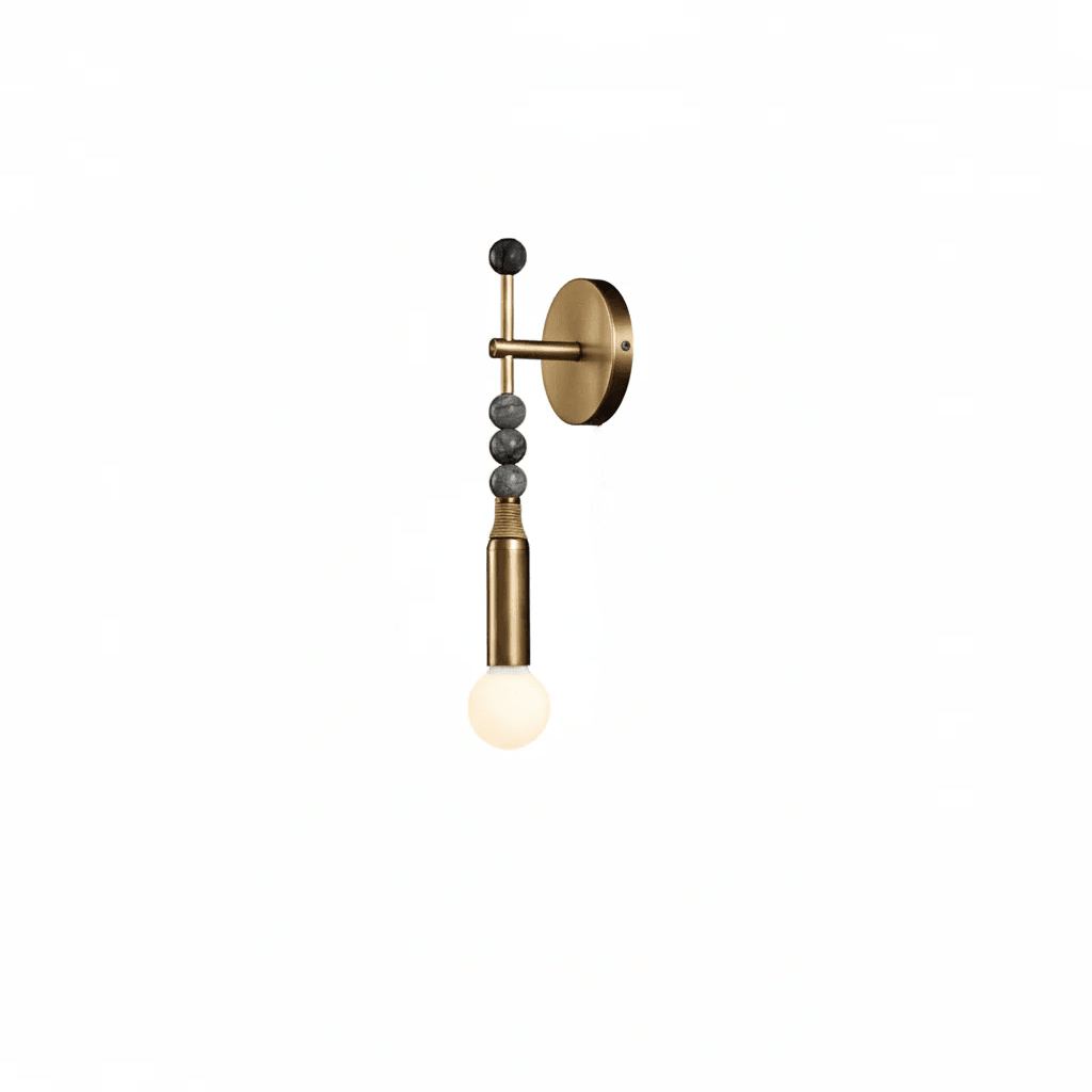 Marble Accent Wall Lamp with Adjustable Brightness