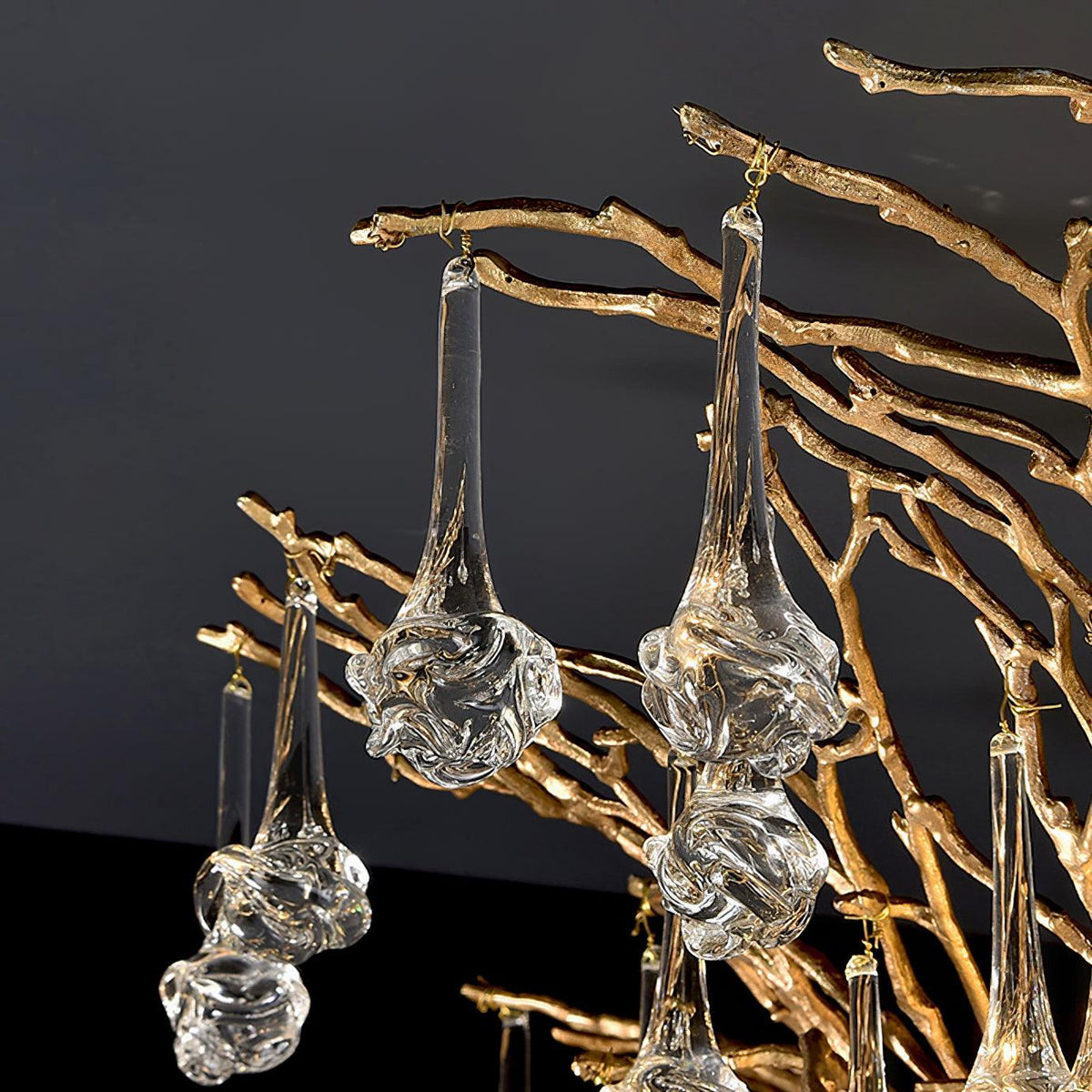 Tree Branch Staircase Chandelier, Rustic Design
