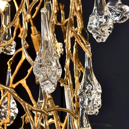Tree Branch Staircase Chandelier, Rustic Design