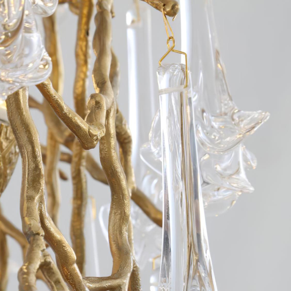 Tree Branch Staircase Chandelier, Rustic Design