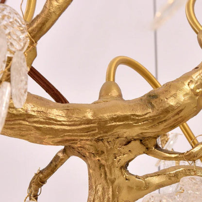 Tree Branch Staircase Chandelier, Rustic Design
