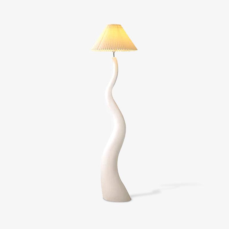 Twisted Pleated Floor Lamp, Soft Ambient Light