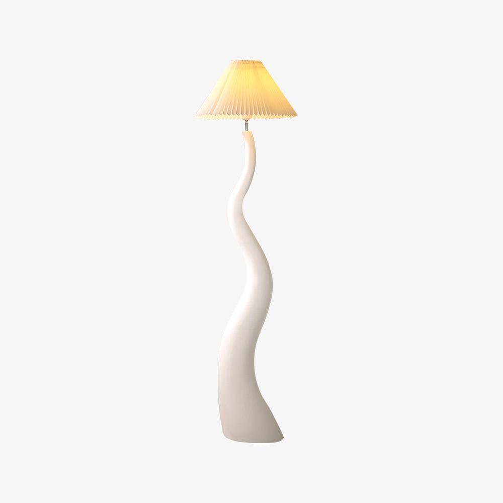 Twisted Pleated Floor Lamp, Soft Ambient Light