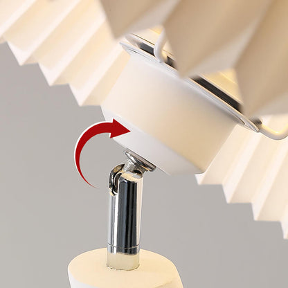 Twisted Pleated Floor Lamp, Soft Ambient Light
