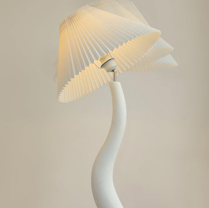 Twisted Pleated Floor Lamp, Soft Ambient Light