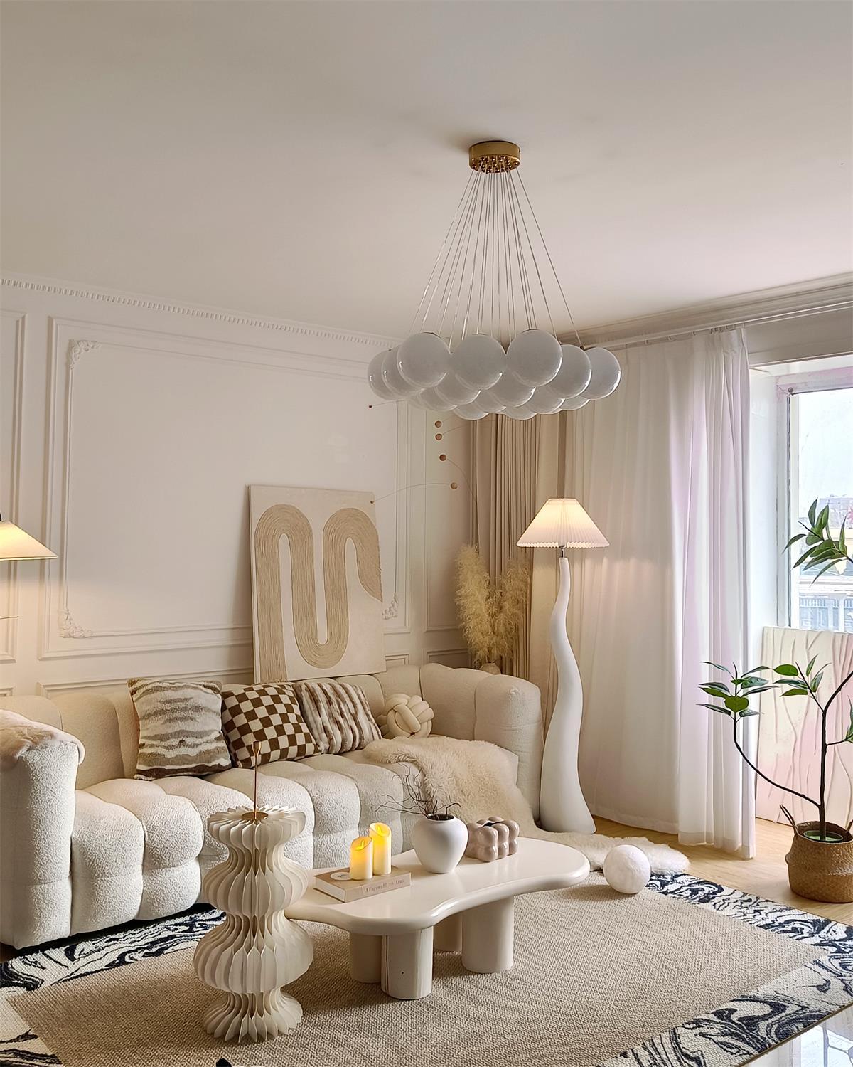 Twisted Pleated Floor Lamp, Soft Ambient Light