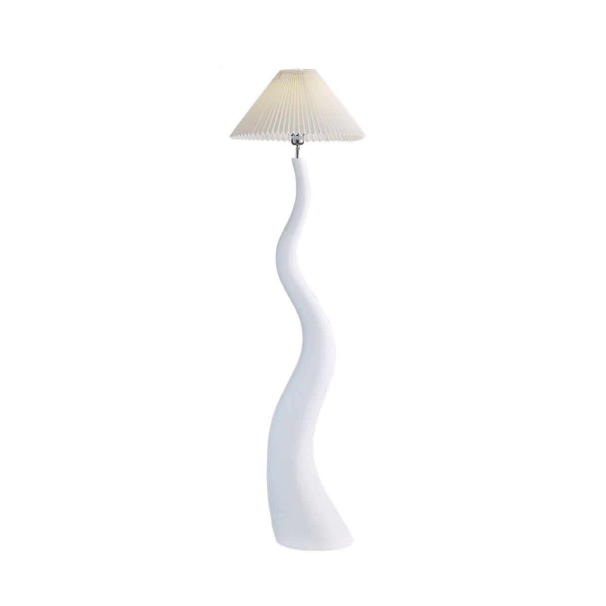 Twisted Pleated Floor Lamp, Soft Ambient Light