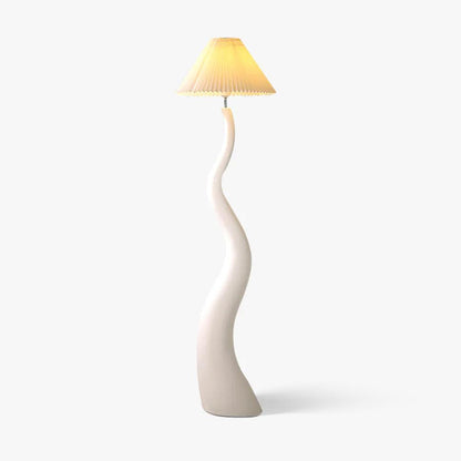 Twisted Pleated Floor Lamp, Soft Ambient Light