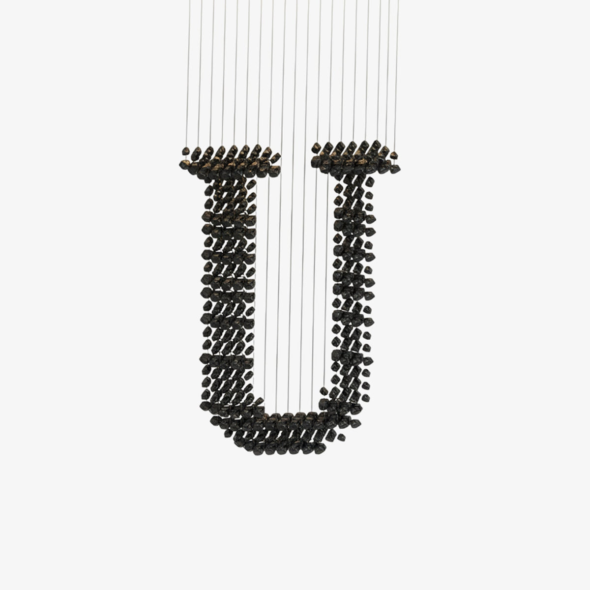 Charcoal Chandelier, Adjustable Brightness — side view