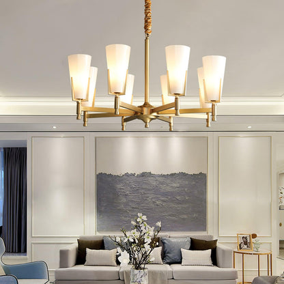 Crystal Accent Chandelier with Adjustable Height