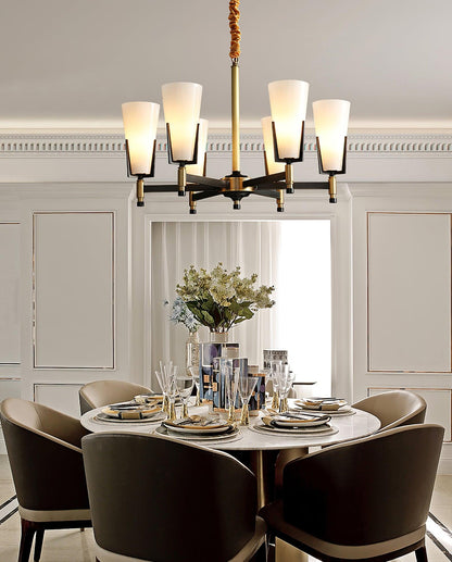 Crystal Accent Chandelier with Adjustable Height