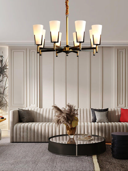 Crystal Accent Chandelier with Adjustable Height