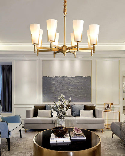 Crystal Accent Chandelier with Adjustable Height