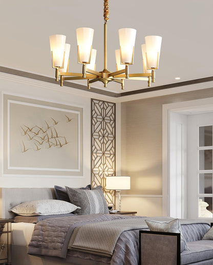 Crystal Accent Chandelier with Adjustable Height
