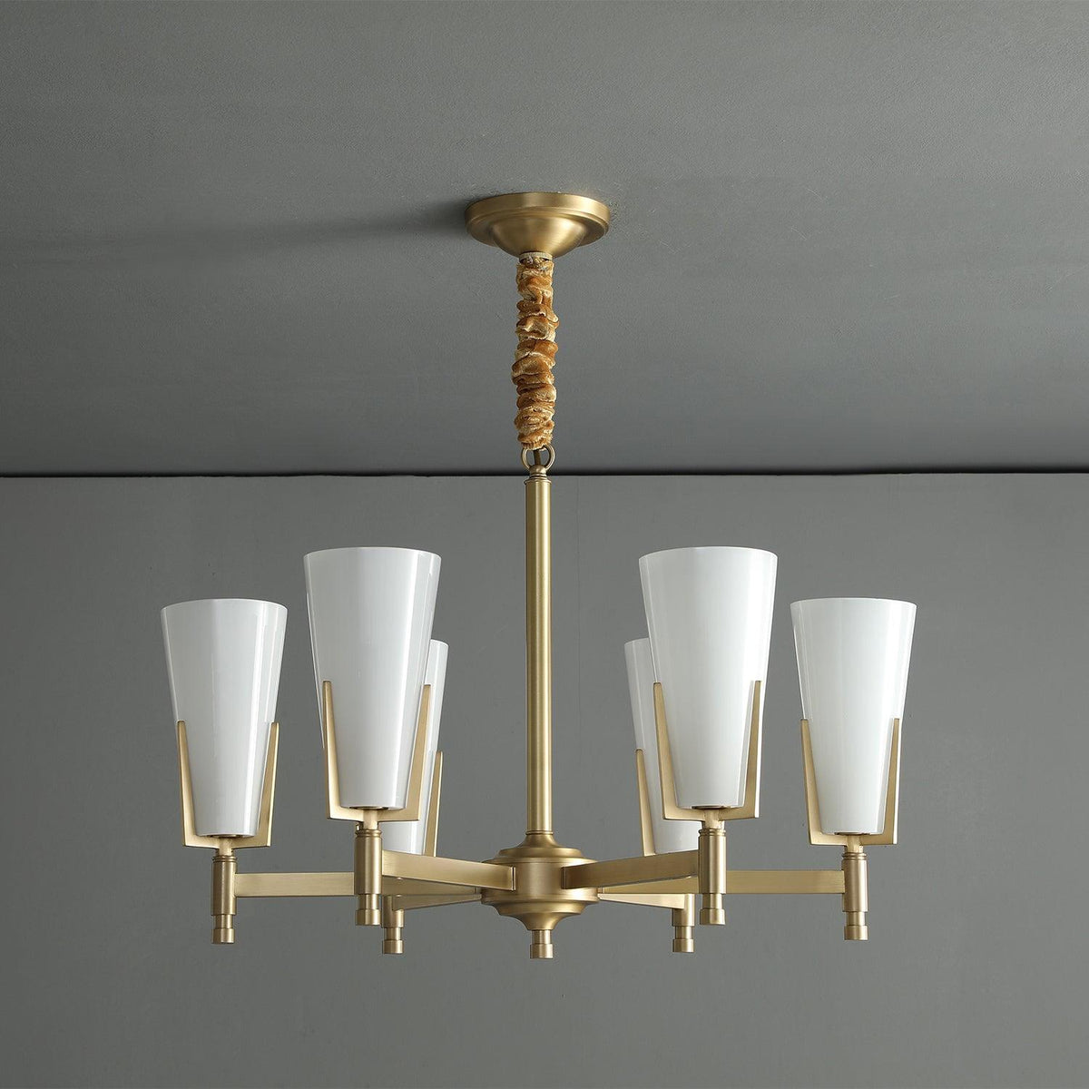 Crystal Accent Chandelier with Adjustable Height