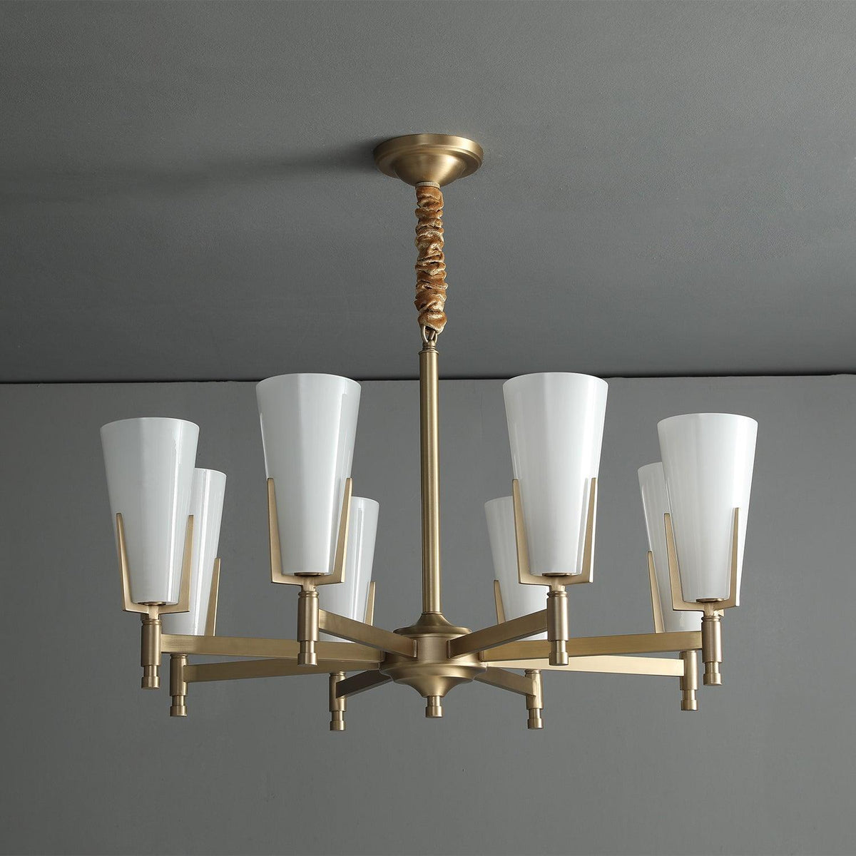 Crystal Accent Chandelier with Adjustable Height