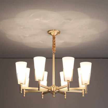 Crystal Accent Chandelier with Adjustable Height