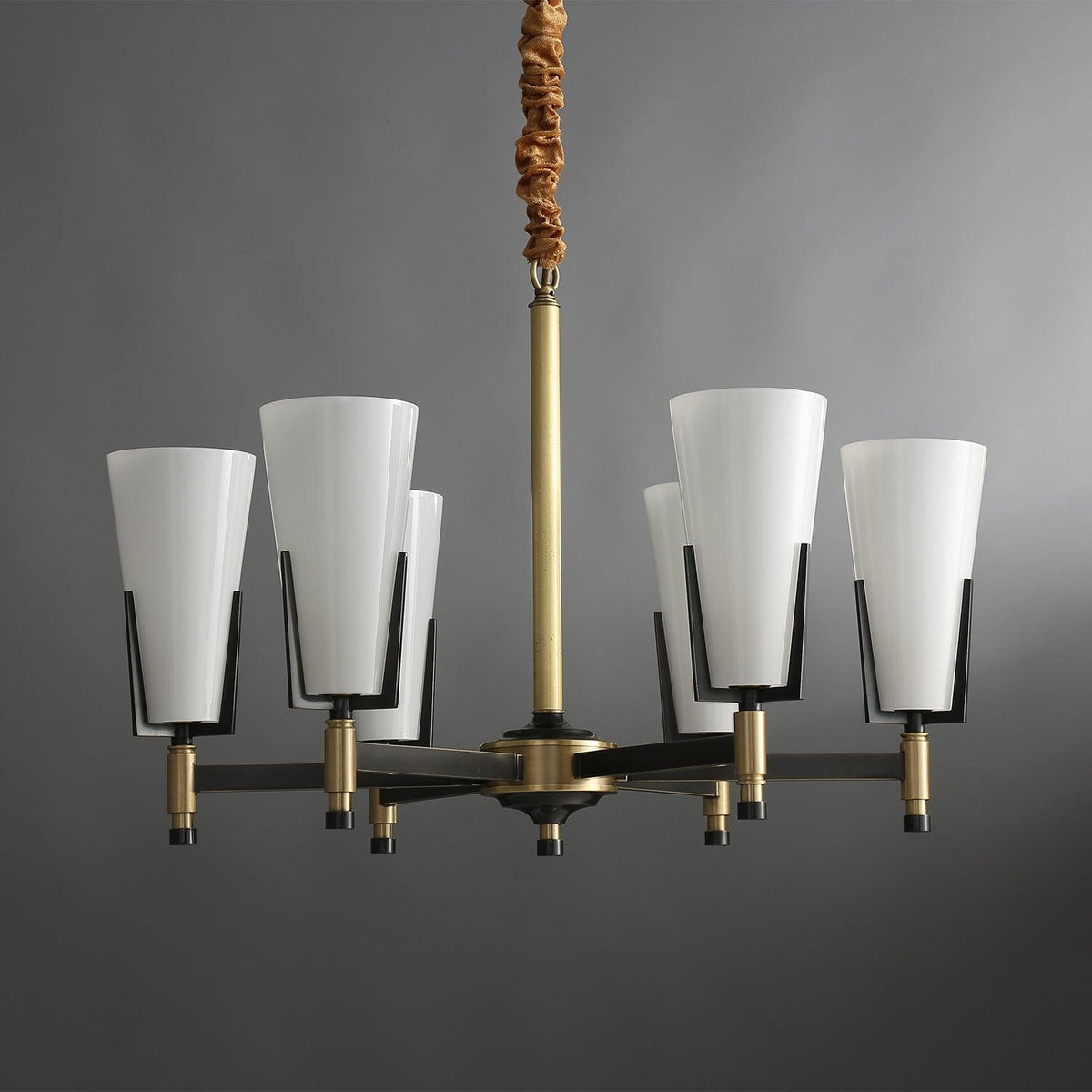 Crystal Accent Chandelier with Adjustable Height