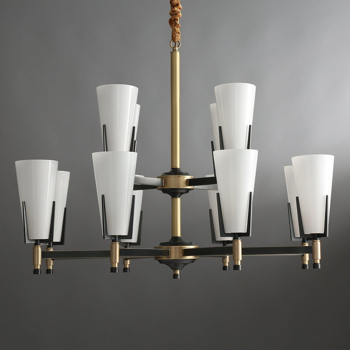 Crystal Accent Chandelier with Adjustable Height