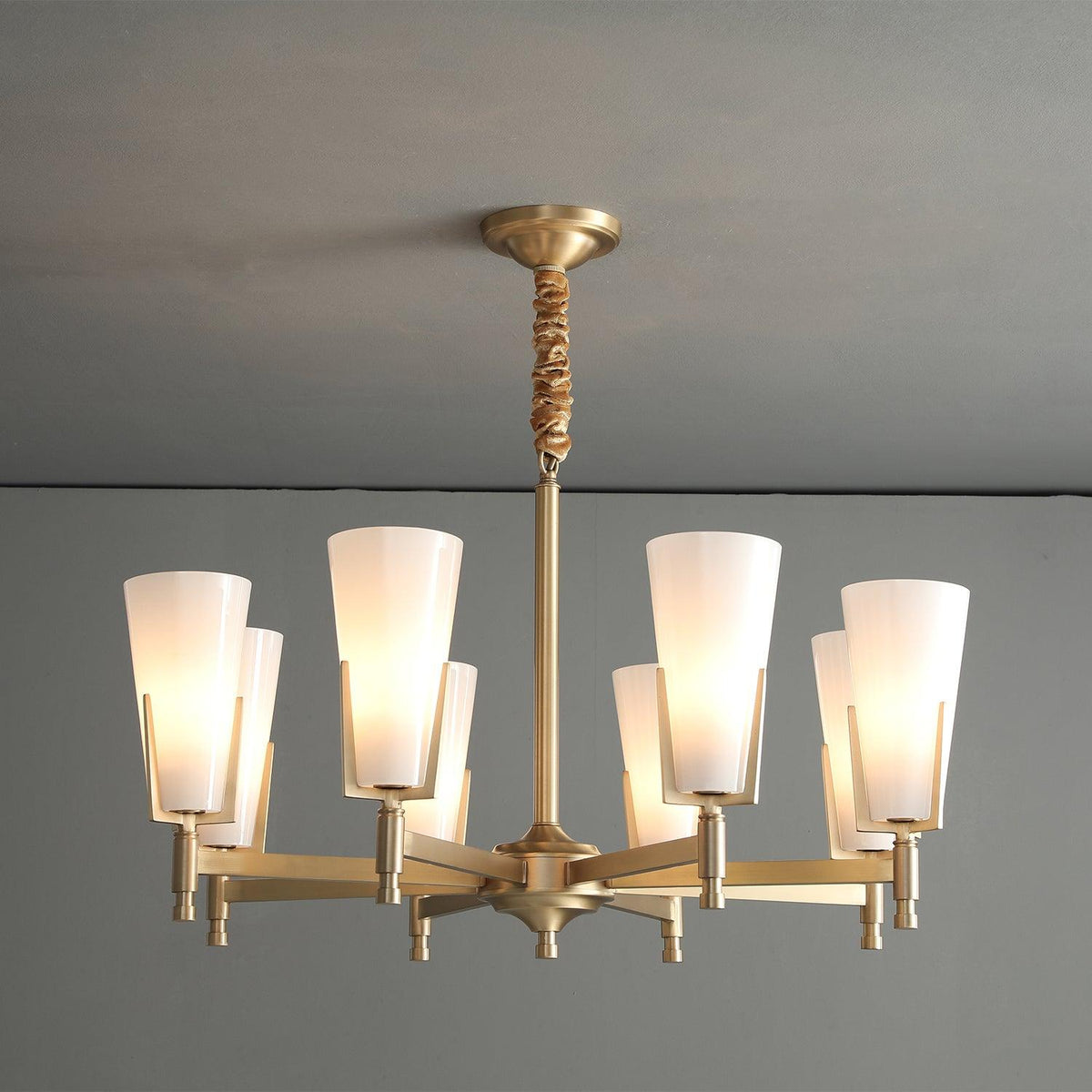 Crystal Accent Chandelier with Adjustable Height — detail view