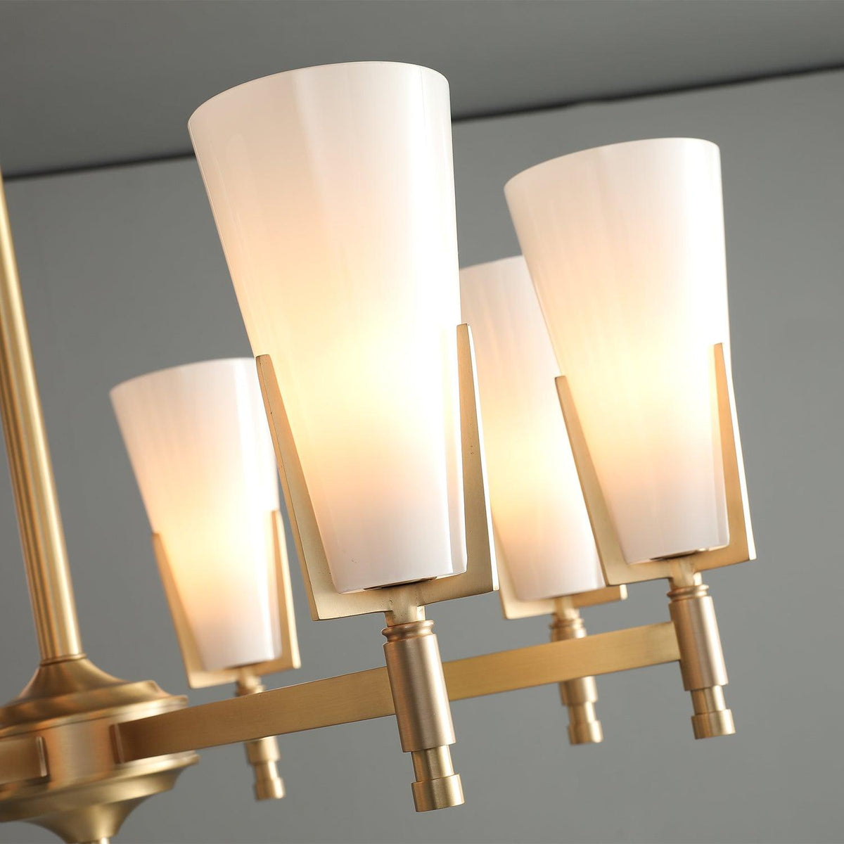 Crystal Accent Chandelier with Adjustable Height
