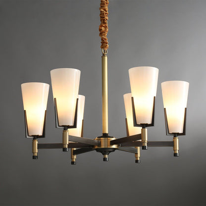 Crystal Accent Chandelier with Adjustable Height — side view