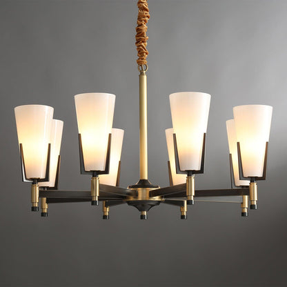 Crystal Accent Chandelier with Adjustable Height — alternate angle