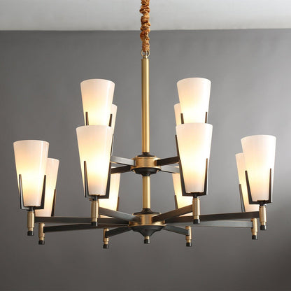 Crystal Accent Chandelier with Adjustable Height — front view