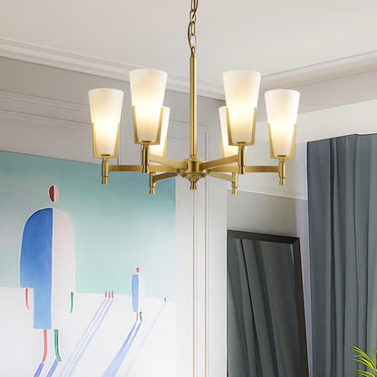 Crystal Accent Chandelier with Adjustable Height