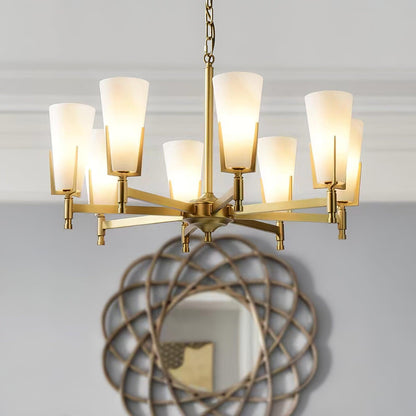 Crystal Accent Chandelier with Adjustable Height