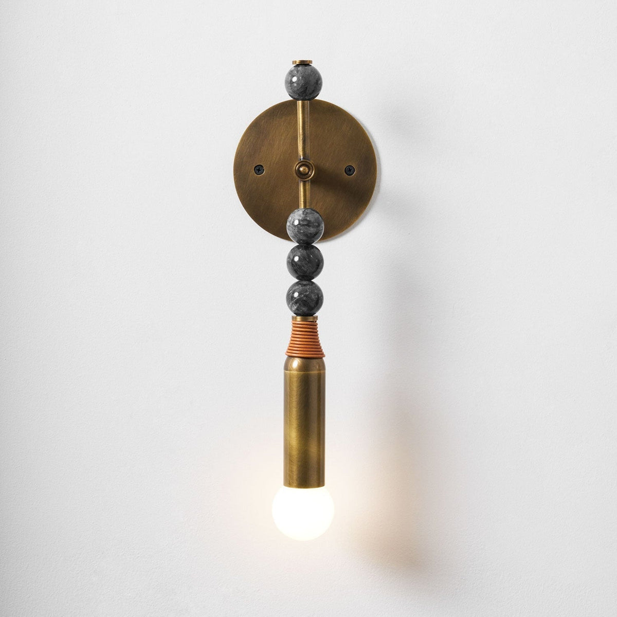 Marble Accent Wall Lamp with Adjustable Brightness