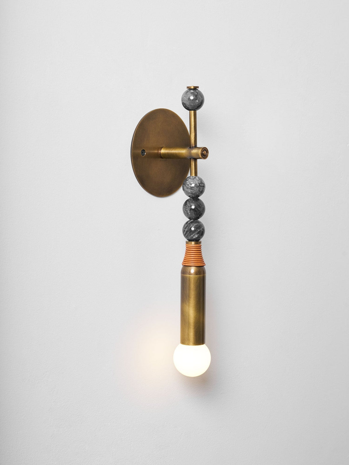 Marble Accent Wall Lamp with Adjustable Brightness