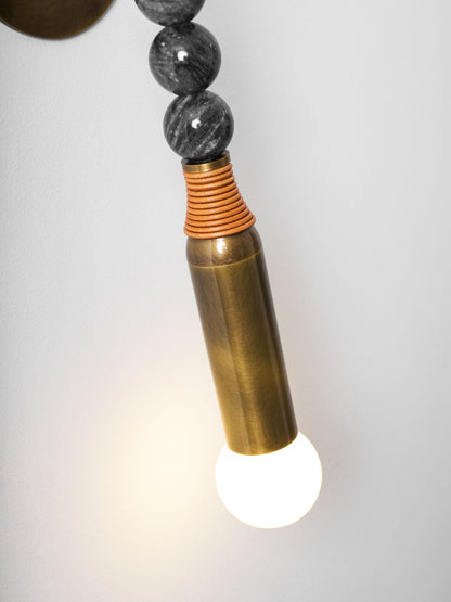 Marble Accent Wall Lamp with Adjustable Brightness