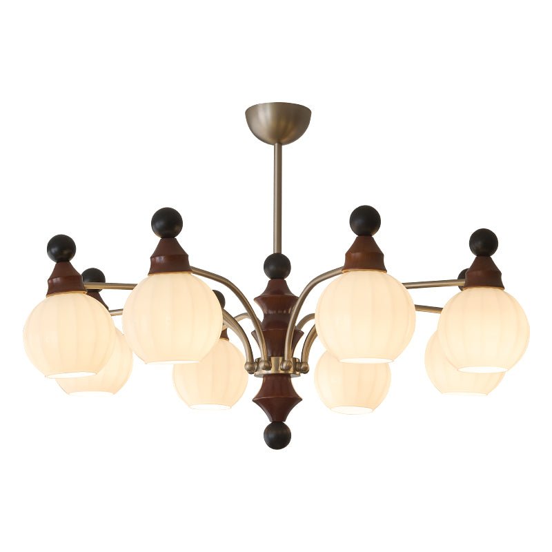Walnut Chandelier with Adjustable Height — detail view