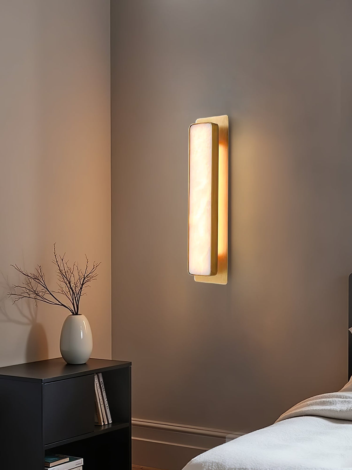 Alabaster Wall Light with Soft Ambient Glow