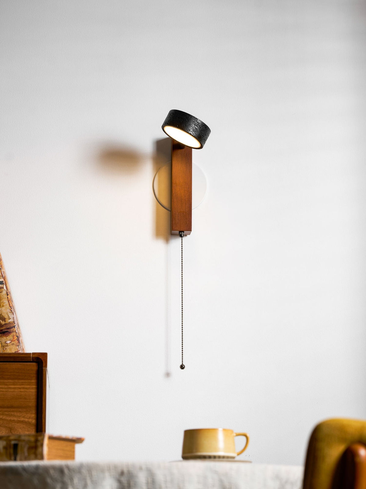 Stone Wall Sconce with Adjustable Brightness