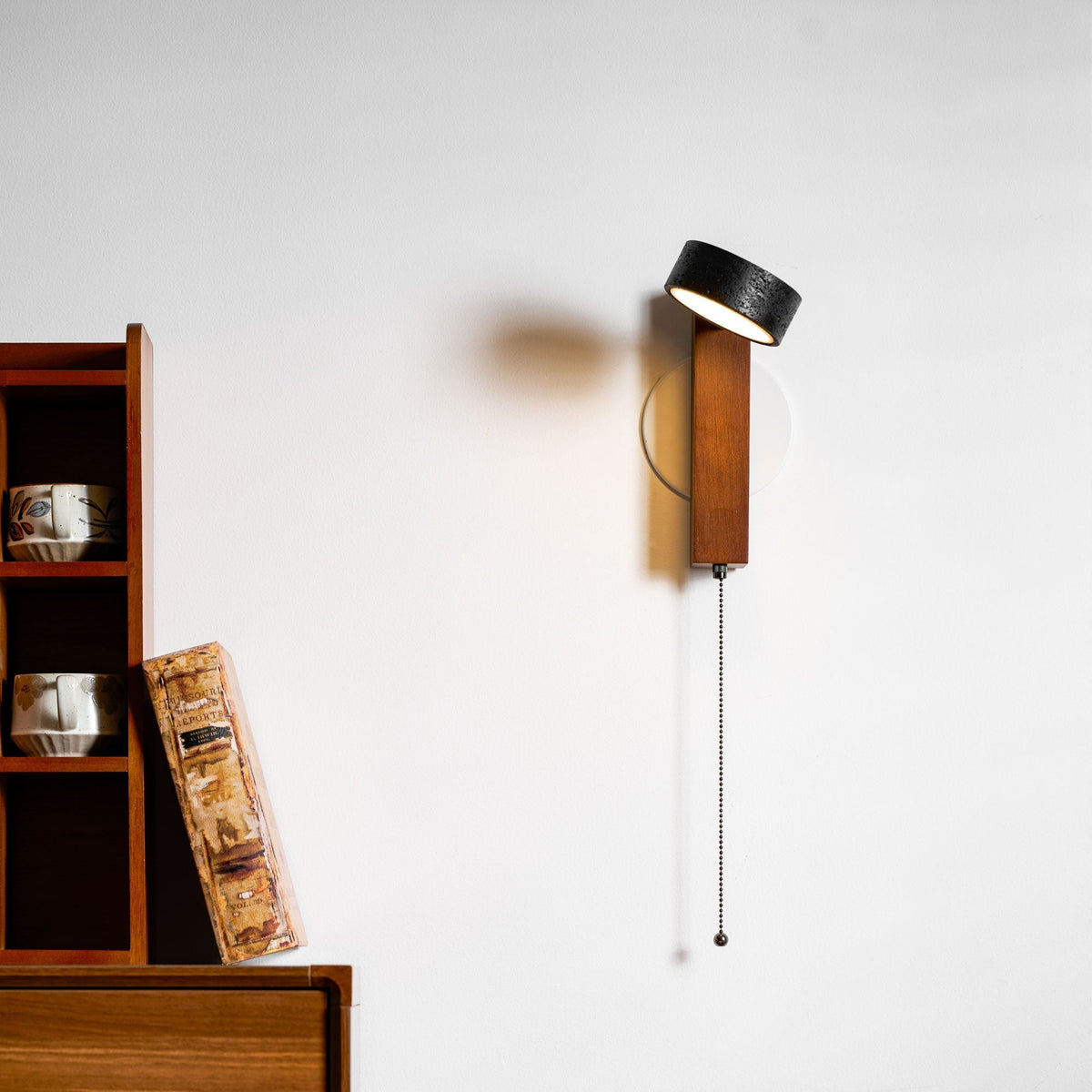 Stone Wall Sconce with Adjustable Brightness